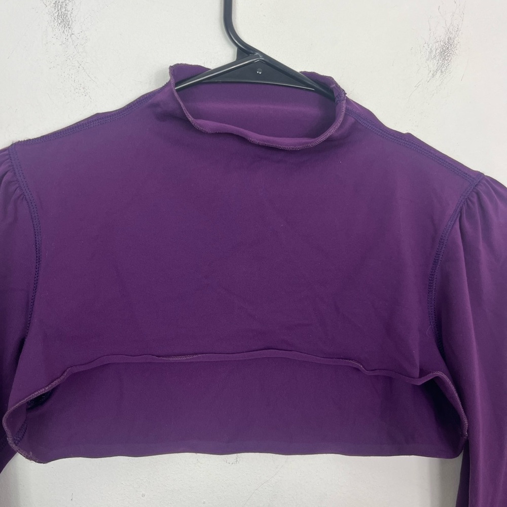 Lululemon Purple Long Sleeve Cropped Top Sz 6 - Picture 2 of 8
